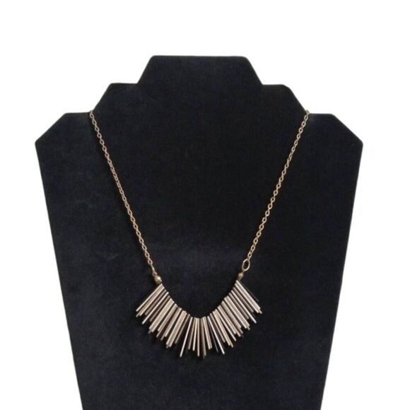 Park Lane Black Gold and Silver Toned Mixed Metals Nirvana Statement Necklace - Picture 1 of 9